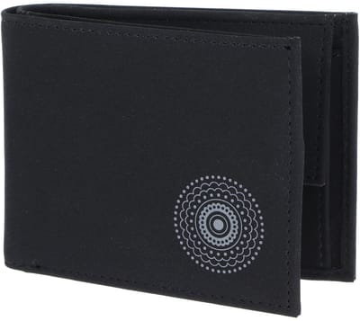 oxmox portemonnee New Cryptan RFID Protect Pocketbörse Circle Bloom Print Grey Black zwart