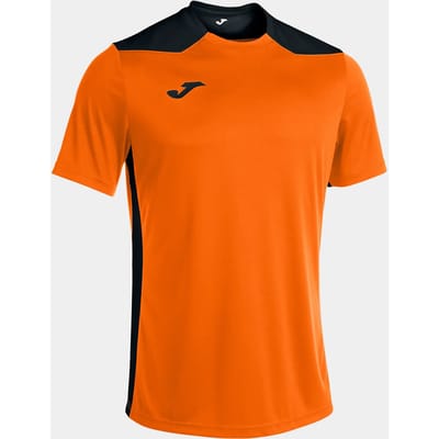 Joma Championship VI Shirt Korte Mouw Kinderen - Fluo Oranje / Zwart | Maat: 104-116