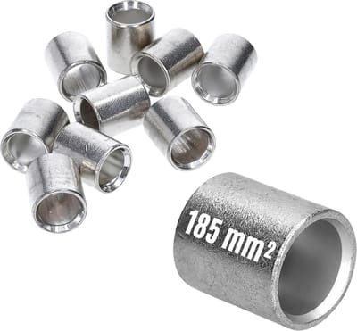 Verpakking met 10 stuks Kalitec L37-P parallelle connectoren 185mm² I connector ongeïsoleerd I krimpconnector blanco I kabelconnector I industriële kwaliteit van de Duitse dealer