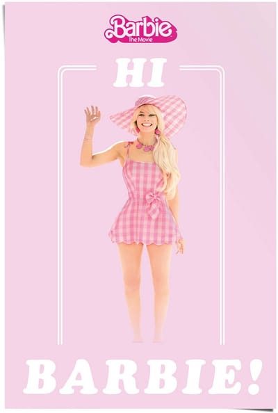 Poster Barbie Movie - hi Barbie - 91,5 x 61 - Papier - REINDERS
