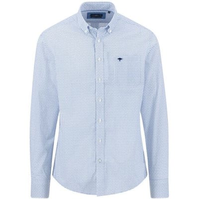 Fynch-Hatton Overhemd Graphic Allover Mini Stars Pattern Crystal Blue / male
