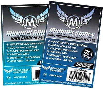 Dark Blue Label Premium Mini Euro Card Sleeve 50 Pack 45x68mm (MDG7080)