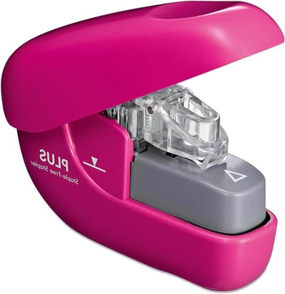 Naaldloze Nietmachine - Papierbinder - Papier Verbinden - Milieuvriendelijk Materiaal - 2 tot 6 vellen - Roze