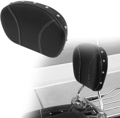 Motor Passagier Rugsteun - Zachte Rugleuning - Comfortabel Rijden - Voorkomt Wegglijden - 22 cm Hoog - Zwart