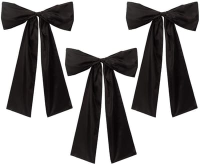 Dailygoods- Linten Set van 3 - Zelfklevend - Wanddecoratie - Strikdecoraties - Bruiloft/Feest - Hoogwaardig Satijn - 85,5 x 50,5 cm - Decoratie