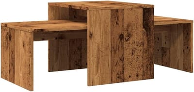 Salontafel - Bijzettafel Koffietafel - Woonkamer Organiseren - Modulair Ontwerp - 100 x 48 x 40 cm - Oud Hout