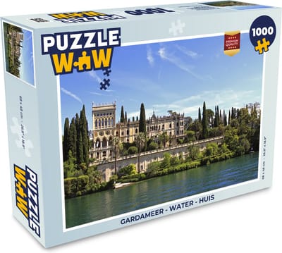 Puzzel Gardameer - Water - Huis - Legpuzzel - Puzzel 1000 stukjes volwassenen