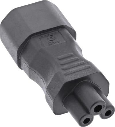 C5 - C14 voeding adapter / zwart