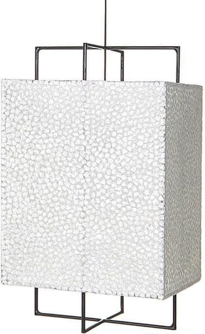 Design Hanglamp woonkamer slaapkamer rectangular white capiz schelp 60x37 cm