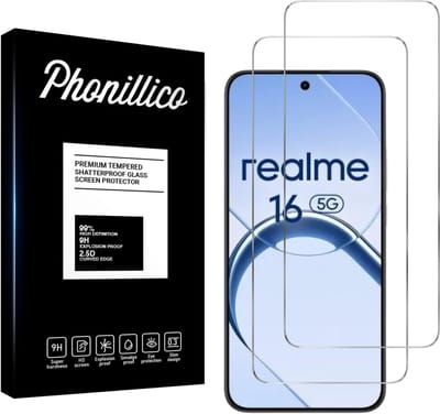 Screenprotector geschikt voor Realme 16 5G - 2 stuks Beschermglas van glas Transparante glazen schermbeschermfolie
