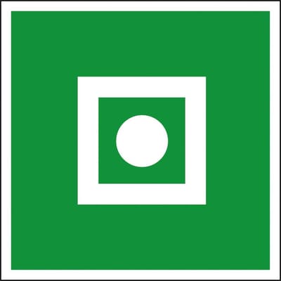 Algemeen scheepsalarm bord - kunststof - E031 200 x 200 mm