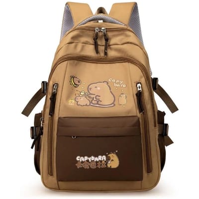 Kawaii Capybara Schoolrugzak voor Meisjes Schooltassen Set Casual Dagrugzak Tienermeisjes Boekentas Kinderen Schooltas Reizen Rugzak