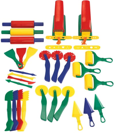 Colorations klei set - Mega klei gereedschappen 28-delig voor kinderen.