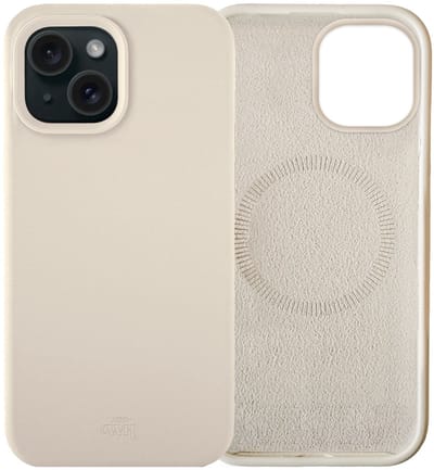 xoxo Wildhearts magnetisch hoesje geschikt voor iPhone 13 MagSafe - Shockproof silicone case (beige ) - Backcover hoesje - Optimale bescherming - Telefoonhoesje met verhoogde camera rand - Beige
