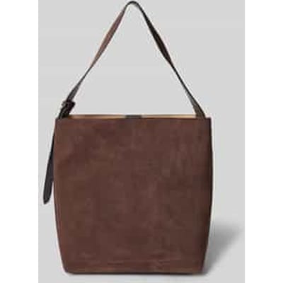 Marc O'Polo schoudertas Anina Hobo Bag Shaded Brown donkerbruin