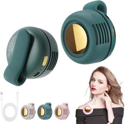 Mini Clip Borstventilator USB Oplaadbaar - Compacte Draagbare Ventilator - voor Zomer Buitenactiviteiten - voor Buiten, Wandelen en Werk - groen