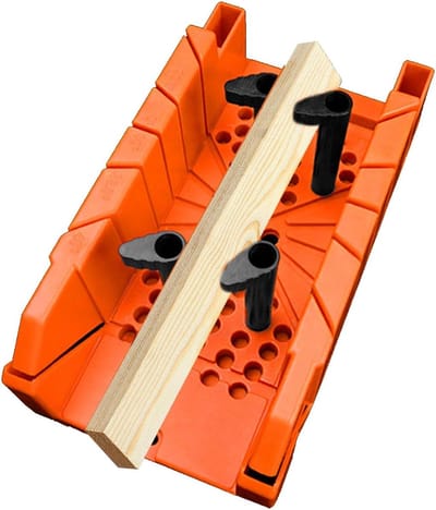 Verstekzaag Bak - Houtbewerking Gereedschap - Nauwkeurig Snijden - Verstelbare Hoeken - 35x23x13 cm - Grijs