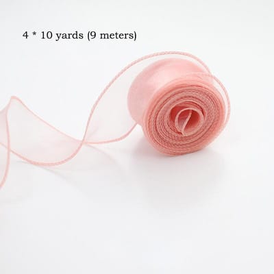 10 Yards/Rol Chiffon Zijde Lint Organza Satijn Voor DIY Ambacht Cadeauverpakking Decoratie Bruiloftsboeketten Krans Naaiben Benodigdheden