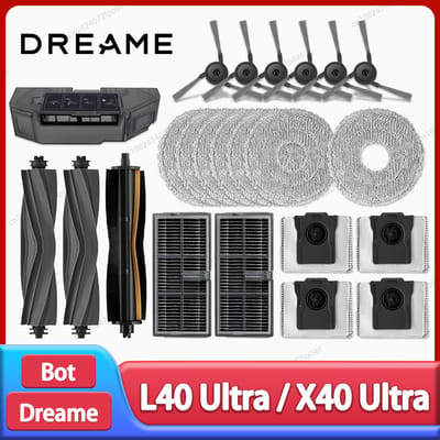Dreame L40 Ultra / X40 Ultra Stofzuiger Vervanging Accessoires Hoofdzijborstel HEPA Filter Mop Doeken Stofzak Reserveonderdelen