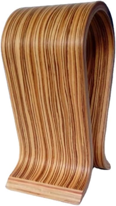 Houten Hoofdtelefoonstandaard, U-vormige Houder, Universele Basis, Duurzaam, Antislip, Milieuvriendelijk, Geschikt voor Draadloze en Draadgebonden Hoofdtelefoons, Zebra Print