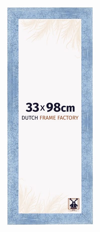 Fotolijst 33x98 cm - MDF - Helder Blauw Geveegd - Praag
