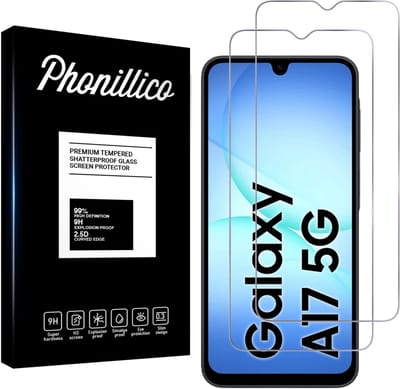 Screenprotector geschikt voor Samsung Galaxy A17 - 2 stuks Beschermglas van glas Transparante glazen schermbeschermfolie