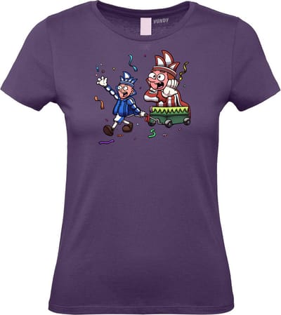 Dames T-shirt Carnavalsoptocht | Carnaval | Carnavalskleding Dames Heren | Paars | maat XS