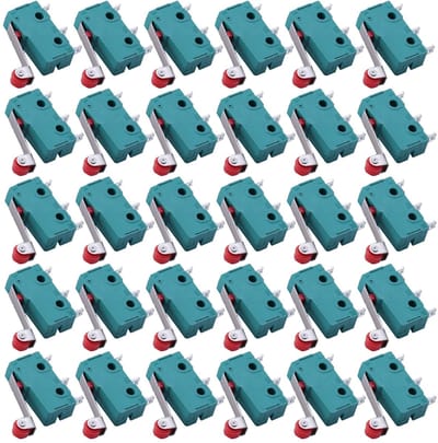 Dailygoods- Microschakelaar Set van 30 - Mini/Microfoons - AC 250 V - 5 A - SPDT 1NO/1NC - Momentane Actieschakelaars - Schakelaar