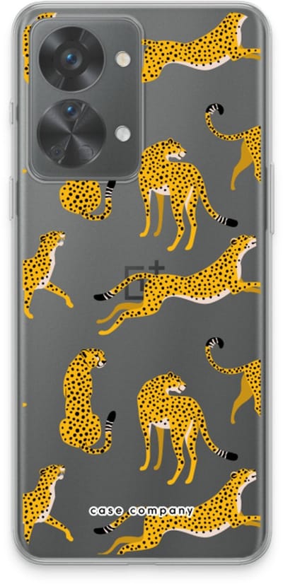 Case Company® - Hoesje geschikt voor OnePlus Nord 2T hoesje - Luipaard - Soft Cover Telefoonhoesje - Bescherming aan alle Kanten en Schermrand