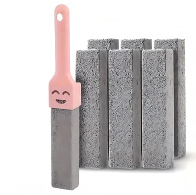 6-delige puimsteenreiniger met handvatten | Extra sterke puimstenen | Effectief tegen kalkaanslag | Geschikt voor toiletten, wastafels, badkamers en zwembadtegels