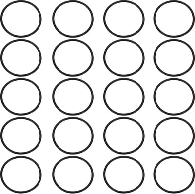 O-afdichting, 20 stuks EPDM rubberen pakkingen ronde O-ringen voor automotoren magneetventielen pompen instrumenten, zwart (ID x OD: 45 x 50 mm)
