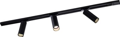 Ledvion - LED Railverlichting 1M + 2 Railspots (5W - 2700K - Zwart - Dimbaar) - 1-Fase