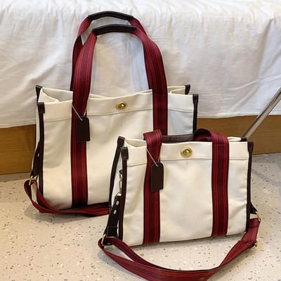 Zomertassen voor dames: Dames Patchwork Canvas Tassen met Grote Capaciteit Handtassen Enkele Schouder Crossbody Tassen gray