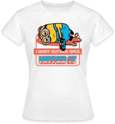 Minions Dave Ging Buiten Het Kantoor Quote T-Shirt Dames