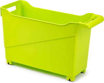 Plasticforte Trolley - limegroen - L45 x B17 x H29 cm - opberger op wieltjes