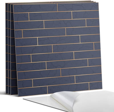 Coloray Wandpanelen Zelfklevend - Bakstenen muurtextuur Zelfklevende Wandpanelen - 50 cm x 50 cm - Marine Wandpaneel PVC - 4 stuks - Texturen Wandpanelen Zelfklevend - Wandbord Keuken - Wandpaneel Badkamer