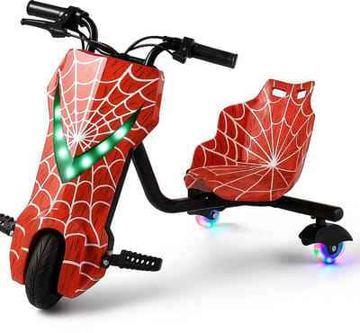 Drift Trike Drift Kart Kart 350W 36V Spiderman Rood+2x Extra Achter willen