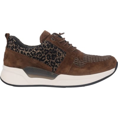 Gabor rollingsoft sensitive 96.955.81 - dames rollende wandelsneaker - Bruin - maat 37 (EU) 4 (UK)
