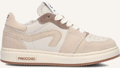 Pinocchio Jongens Sneakers P1015 - Leren Lage sneakers - Beige - Maat 25