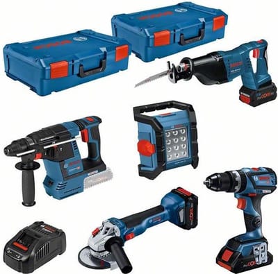 Accu toolkit 5 Toolkit 18V (GSB 18V-60 C, GWS 18V-10 C, GBH 18V-26, GSA 18V-LI, GLI 18V-1200 C, 1x ProCORE18V 4,0Ah, 2x ProCORE18V 8,0Ah, lader GAL 1880 CV)