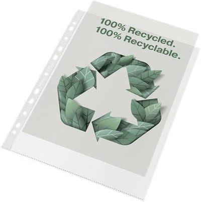 Esselte 100% Gerecyclede PP A4 Maxi Showtas - 70 micron - 50x Transparante Insteekhoezen - Ideaal Voor Thuiskantoor