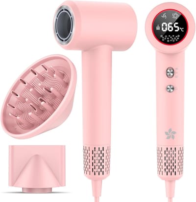 Quvo® Fohn met Diffuser Krullen - Fohn met Diffuser - Fohn - Roze - 18cm x 8cm x 35cm