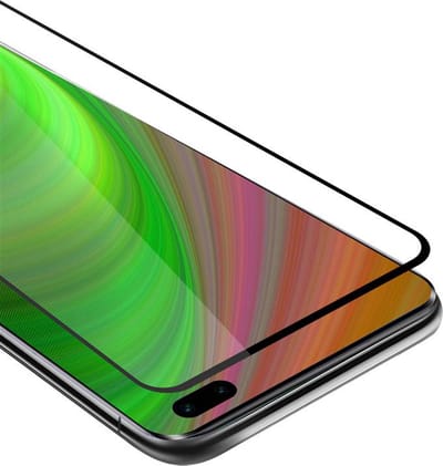Cadorabo Screenprotector geschikt voor Honor 30 PRO Volledig scherm pantserfolie Beschermfolie in TRANSPARANT met ZWART - Gehard (Tempered) display beschermglas in 9H hardheid met 3D Touch