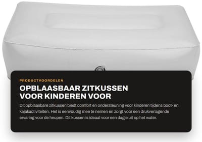 Dailygoods- Opblaasbaar Zitkussen - Drijvend Kussen - Scheurvast - Slijtvast - PVC-Materiaal - Comfortabel en Duurzaam - Bootkussen