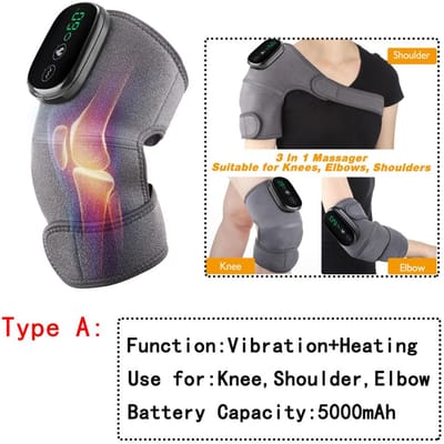 Elektrische Kniebeschermer Snel Verwarmend Knie Temperatuur Massager Schouder Elleboog Gewricht Vibratie Massage