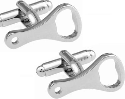 Amanto Manchetknopen Arun - 316L Staal - Flessenopener - 22x15mm