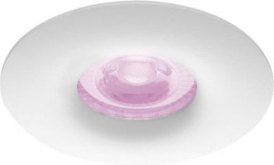 Inbouwspot Wilgot met Philips HUE White and Color - voor badkamer / overkapping / buiten - inbouwspot - Wit - rond - IP65 - GU10 - Buitendiameter: 82MM - boorgat: 70-75MM - min. Inbouwdiepte: 70MM