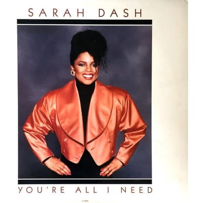 LP SARAH DASH - You're All I Need E190036 EMI-Manhattan R 1988 US Soul/Funk Gebruikt black