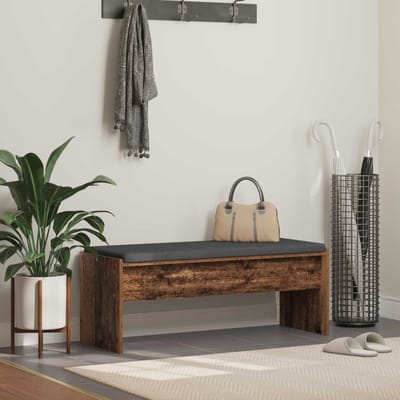 vidaXL - Hallenbank - met - kussen - Oudhout - 103 - x - 38 - x - 40 - cm