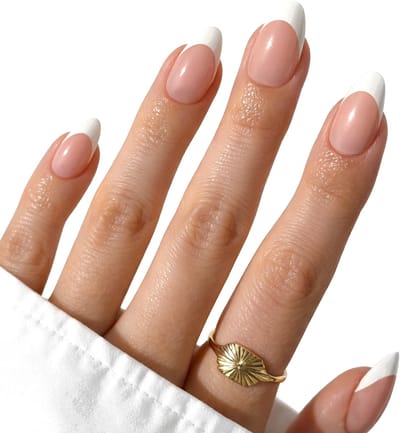 Joyage zelfklevende Plaknagels zonder lijm - French - 24 st - Press On Nails - Plaknagels zelfklevende - Plak nagels plakkers - Nepnagels valse nagels Kunstnagels nep nagels - Plaknagels starterspakket Press on nagels - Nail Art nagel tips fake nails